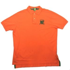 POLO RALPH LAUREN Orange Polo Shirt Embroidered XL